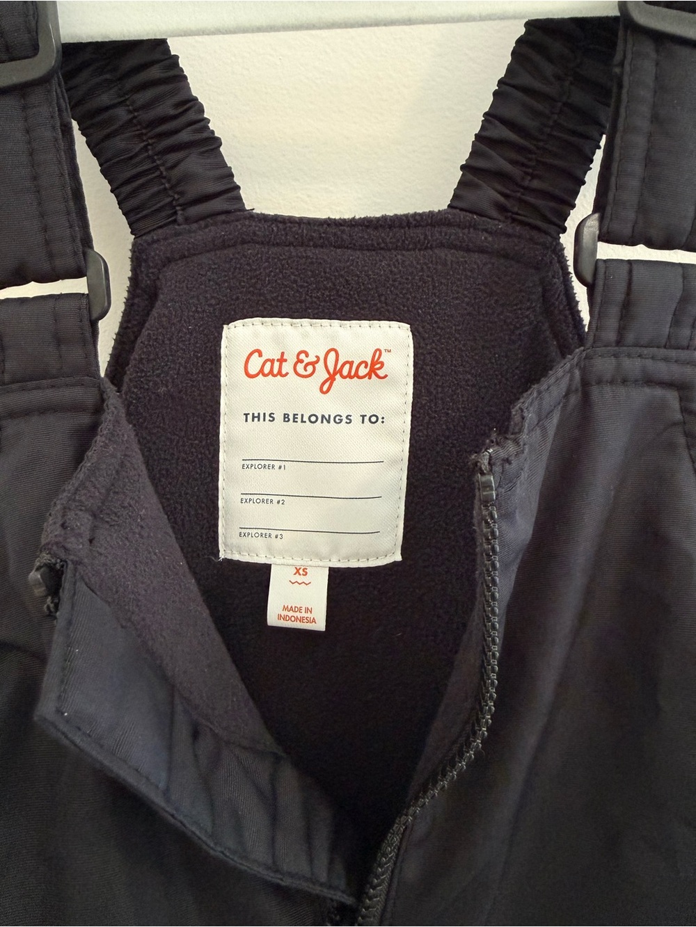 Cat & Jack Black Kids Snow Bib Overalls Size XS - Picture 2 of 2